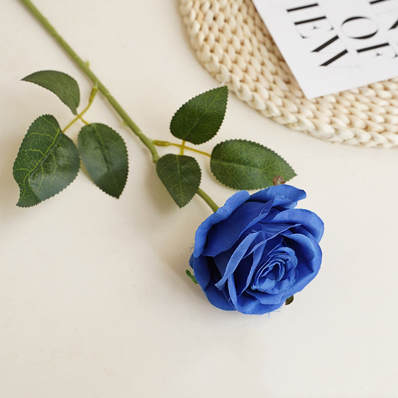 12 Stück Künstliche Rosen, Einzelne Langstielige Künstliche Dunkelrote Rosen, Realistische Kunstrosen für Hochzeitsdeko Brautsträuß Heiratsantrag Geburtstag Party Haus Garten Decor