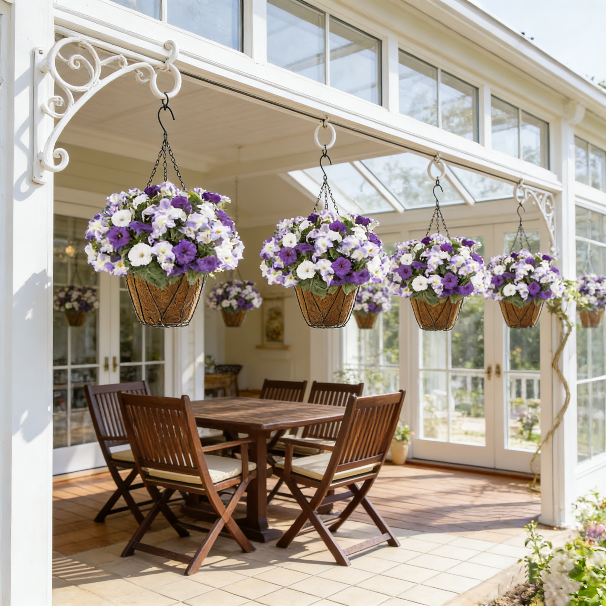 12er-Pack Kunstblumen Petunien – UV-beständig, farbecht & ganzjährig dekorativ für Außen und Innen