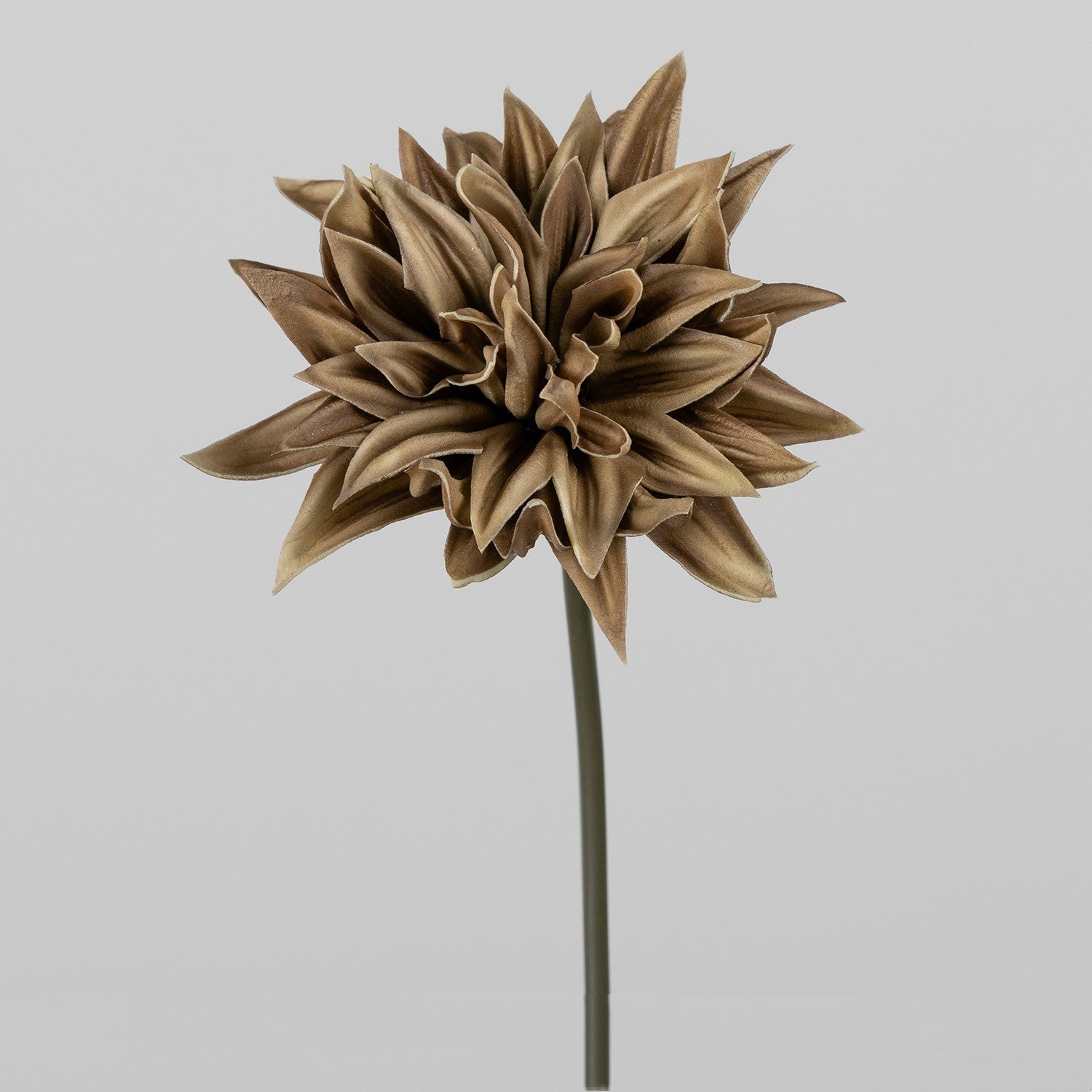 Künstliche Dahlie 37 cm, Hochwertige Stielblume in Vintage Herbstfarben, Täuschend Echte Kunstblume für Vase, Deko, Hochzeit & Gestecke