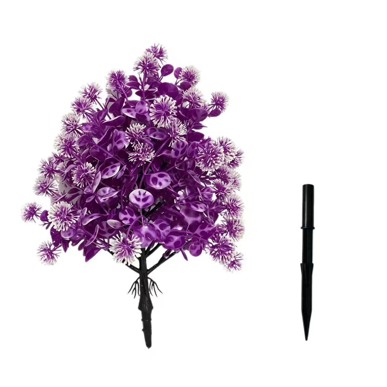 Künstlicher Pusteblumenball mit Eukalyptus, 47 cm, Täuschend Echte Kunstpflanze als Gartenstecker, für Gestecke, Hochzeit & Grabschmuck