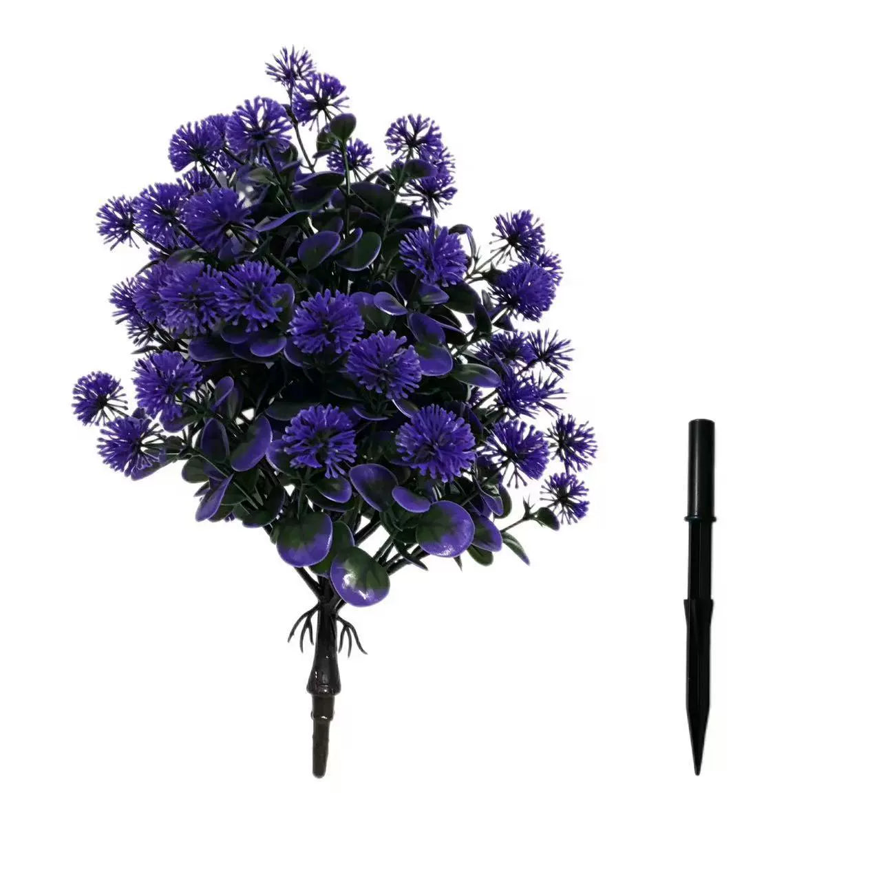 Künstlicher Pusteblumenball mit Eukalyptus, 47 cm, Täuschend Echte Kunstpflanze als Gartenstecker, für Gestecke, Hochzeit & Grabschmuck