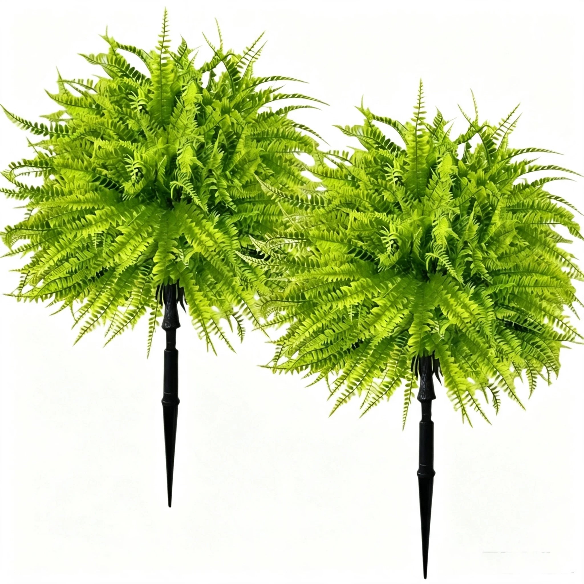 Künstlicher Boston Farn 43 cm, Täuschend echte Farnpflanze mit Erdspieß, 21 cm breit, für Zuhause, Gastronomie, Events & Grabschmuck