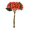 Hortensien Kunstblumen Strauß 33 cm | 3 Stiele | Realistische Herbst-Hortensie für Vase, Hochzeitsdeko & Floristik