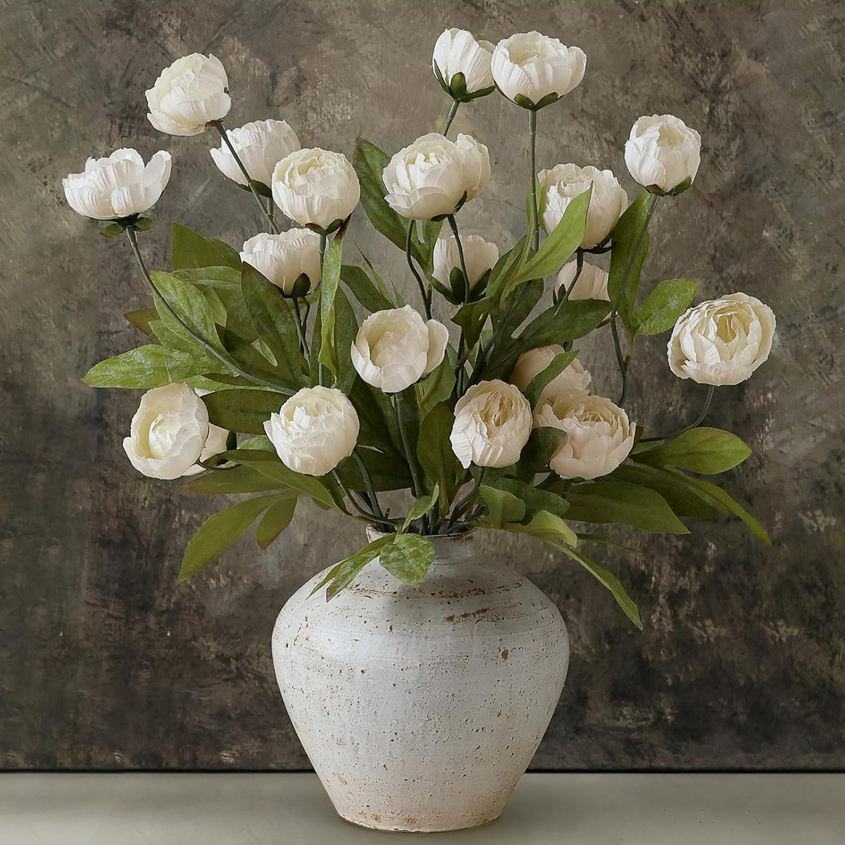 6er Set Pfingstrosen Kunstblumen 69 cm – Seidenblumen für Vase, Hochze – kunstblumenshop