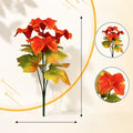 Petunien Kunstblumen 5er Set (30cm) in Herbstfarben, Täuschend Echte Blumen für Dekoration, Hochzeit, Vase & Floristik