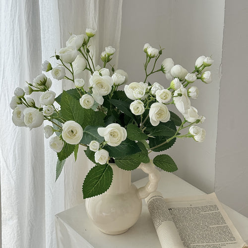 12-Kopf Kunstblumen Teeknospen, 46 cm, realistisch, 4 Farben – ideal für Hochzeiten, Dekoration & Einzelhandel