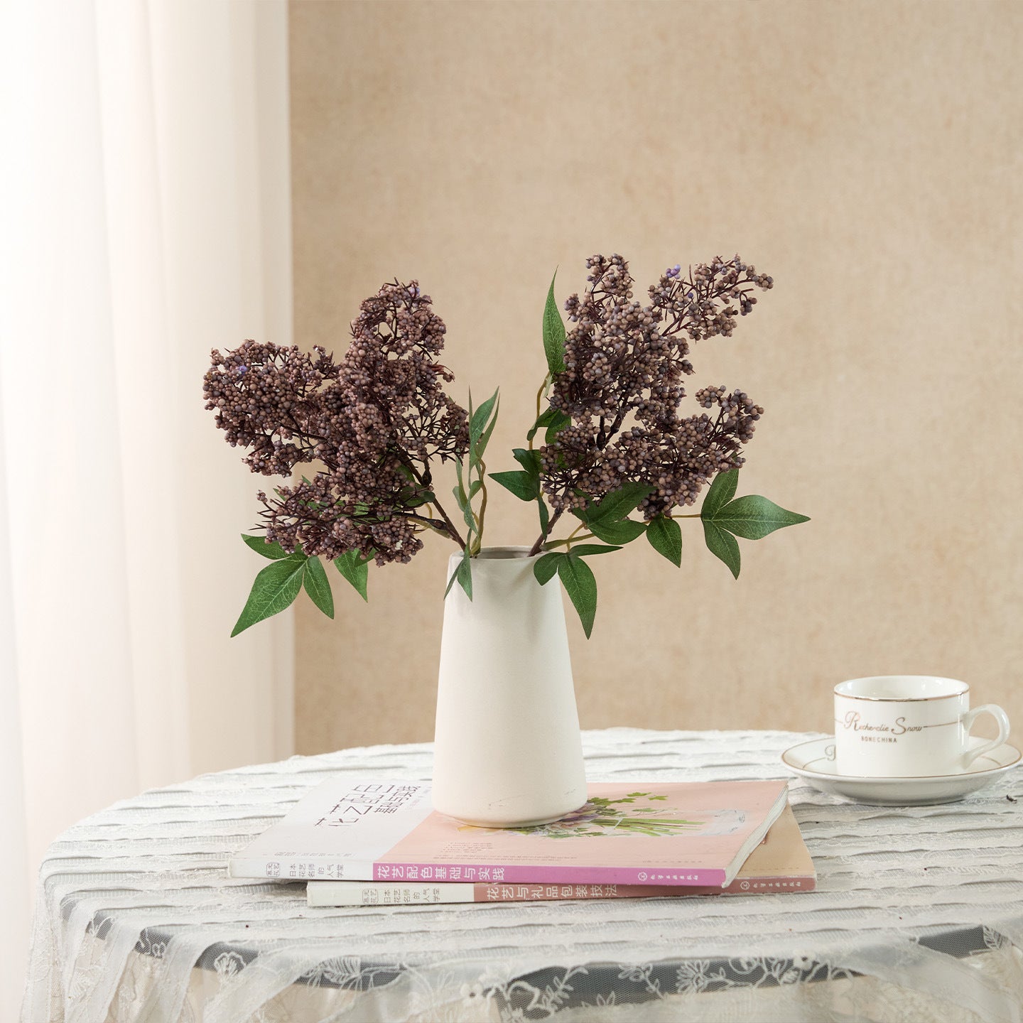 8er Set Künstliche Beeren-Zweige 40 cm, Realistische Deko-Stiele für V – kunstblumenshop