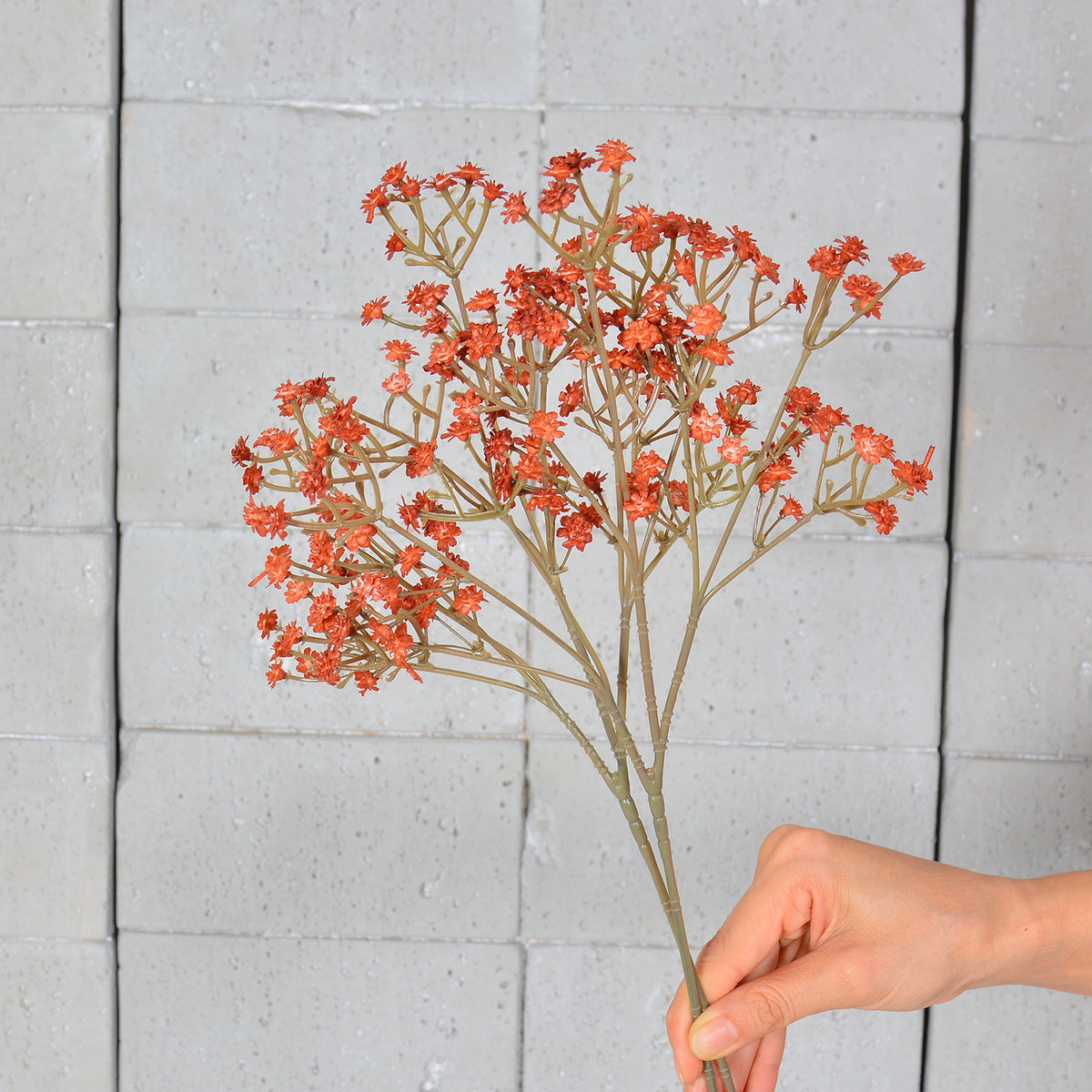 Schleierkraut Künstlich 3er Set, 52 cm Kunstblumen in Herbstfarben, Na – kunstblumenshop