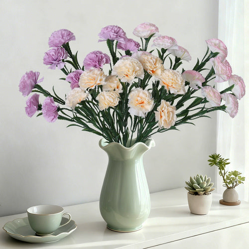 10 Kopf Kunstblumen, 41 cm hoch, realistisch, ideal für Hochzeiten, Innendekoration, Muttertag, langlebig, pflegeleicht