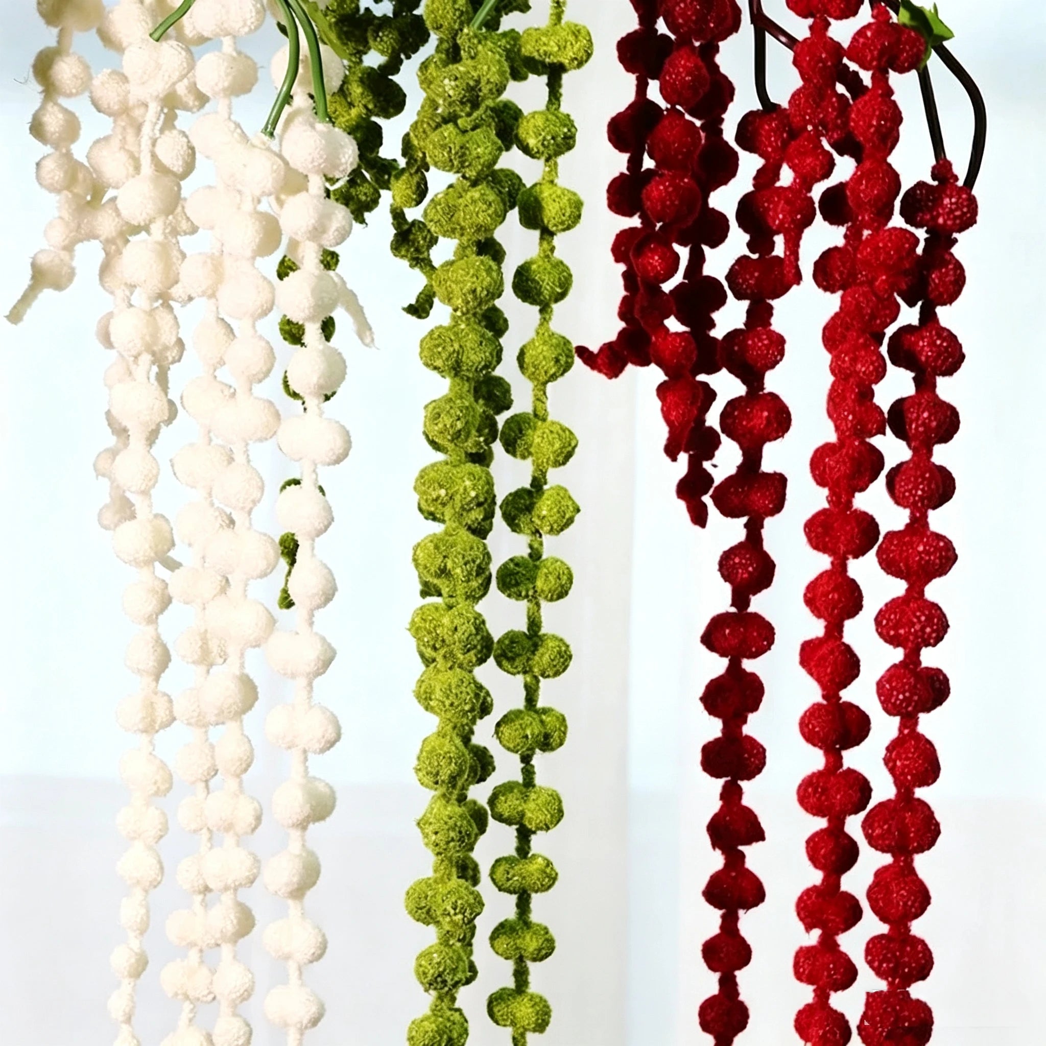 Künstliche Hängepflanze 100 cm, realistische Beerengirlande, hängende Kunstpflanze für Wanddeko, Hochzeit, Gastronomie, langlebige Deko-Ranke