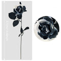 Künstliche schwarze und weiße Rosen, 37 cm, realistische Blumen, Deko für Hochzeiten, Veranstaltungen und Innenräume, 5er Set