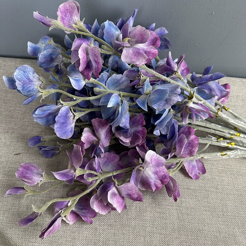 Künstliche Pea Flower 63 cm, realistische Berührung, 7 Farben, perfekt für Hochzeiten, Innendekoration, Cafés, Einzelhandel