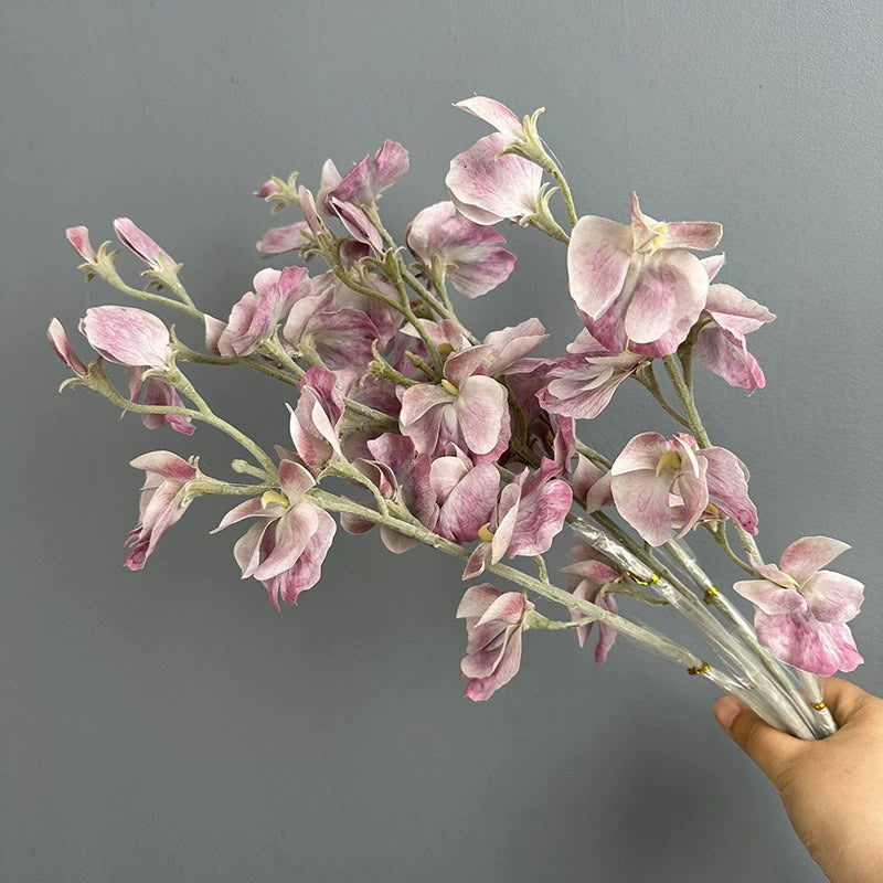 Künstliche Pea Flower 63 cm, realistische Berührung, 7 Farben, perfekt für Hochzeiten, Innendekoration, Cafés, Einzelhandel