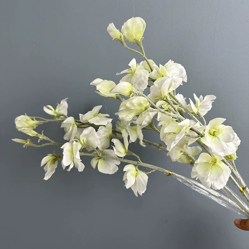 Künstliche Pea Flower 63 cm, realistische Berührung, 7 Farben, perfekt für Hochzeiten, Innendekoration, Cafés, Einzelhandel