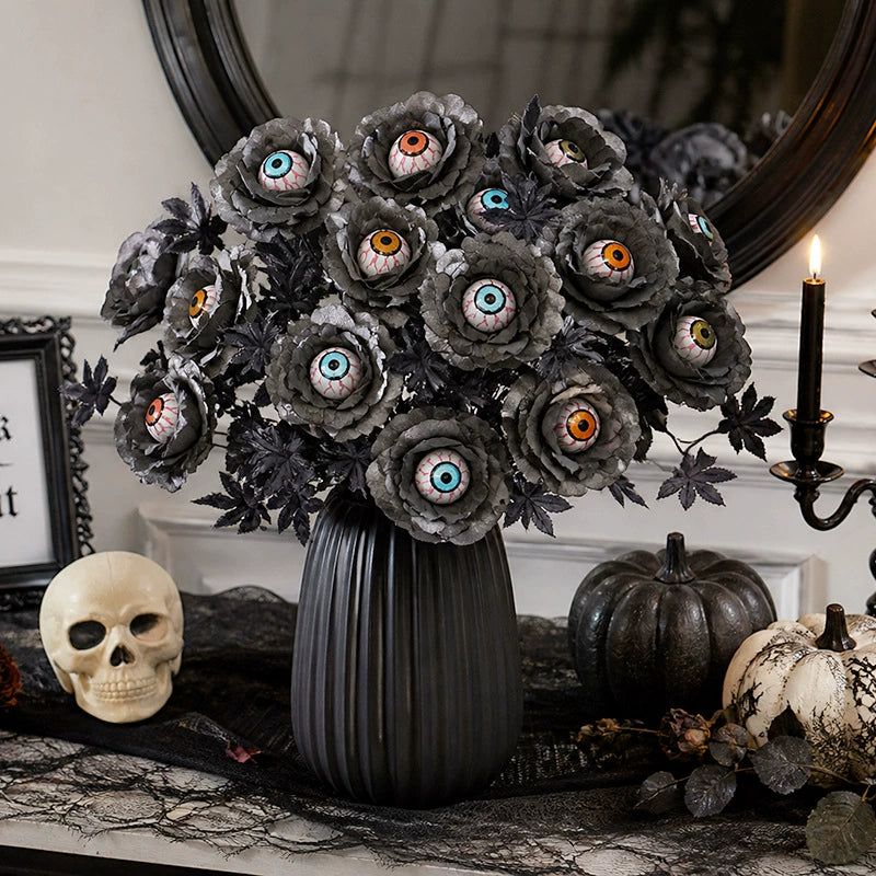 Künstlicher Augapfel-Blumenstecker, 50 cm Gothic Dekozweig, Halloween Horror Deko, für Vasen & Gestecke, Floristik, Dark Academia
