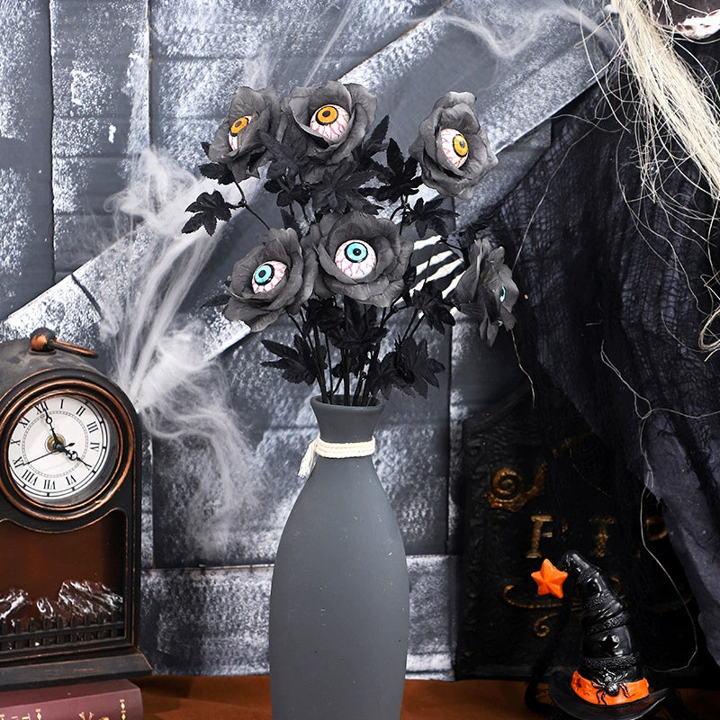 Künstlicher Augapfel-Blumenstecker, 50 cm Gothic Dekozweig, Halloween Horror Deko, für Vasen & Gestecke, Floristik, Dark Academia