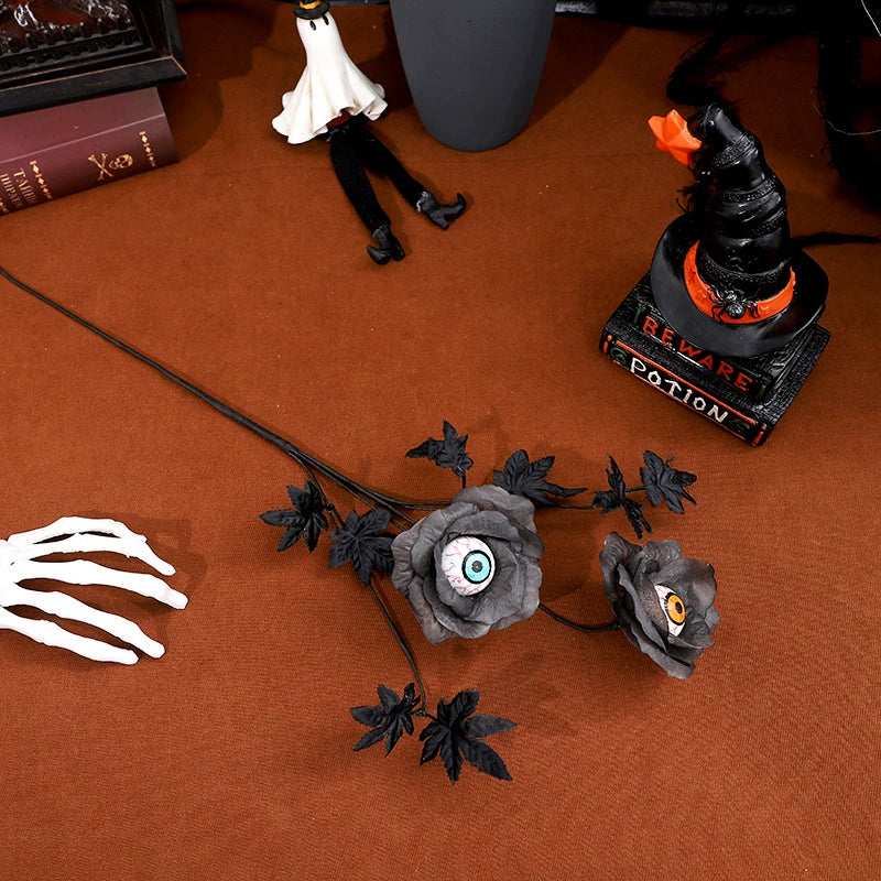 Künstlicher Augapfel-Blumenstecker, 50 cm Gothic Dekozweig, Halloween Horror Deko, für Vasen & Gestecke, Floristik, Dark Academia