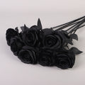 Künstliche schwarze Rosen 50 cm, realistische Seidenblumen, Gothic-Dekoration, perfekt für Hochzeiten, Halloween, und Eventgestaltung