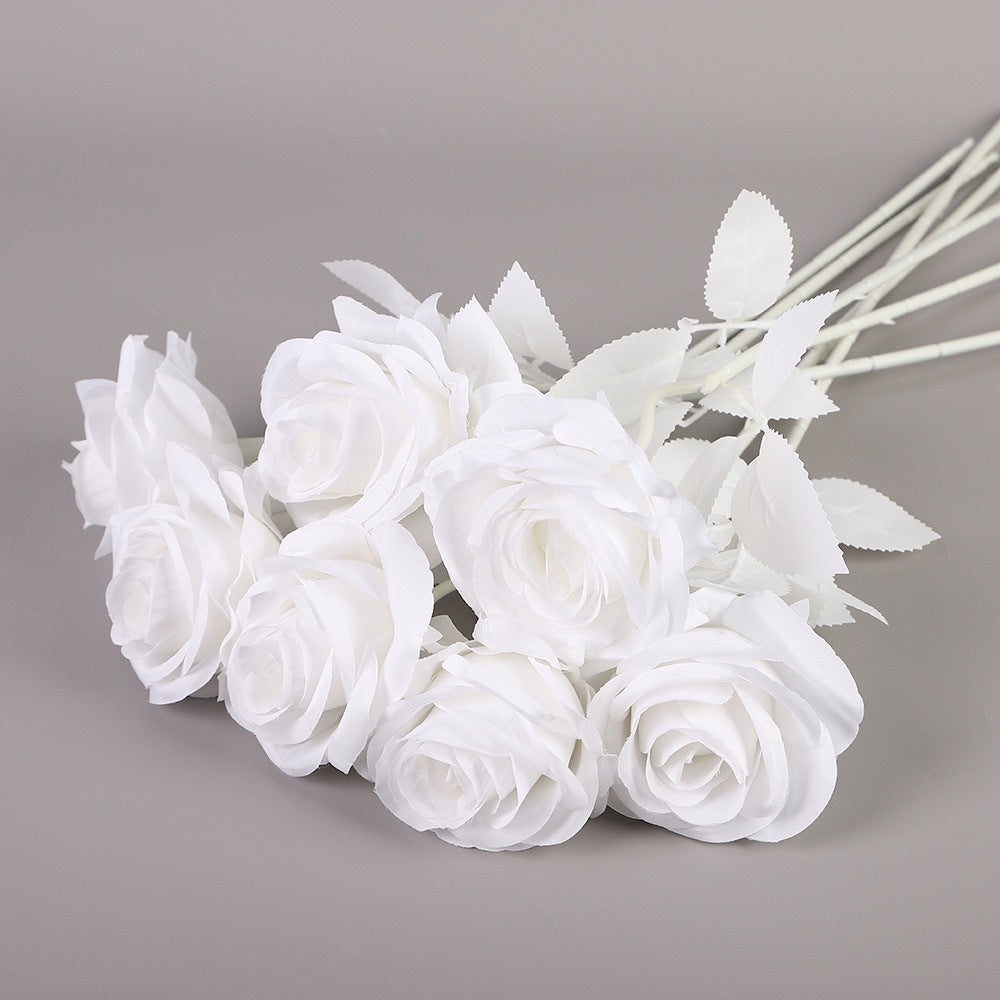 Künstliche schwarze Rosen 50 cm, realistische Seidenblumen, Gothic-Dekoration, perfekt für Hochzeiten, Halloween, und Eventgestaltung