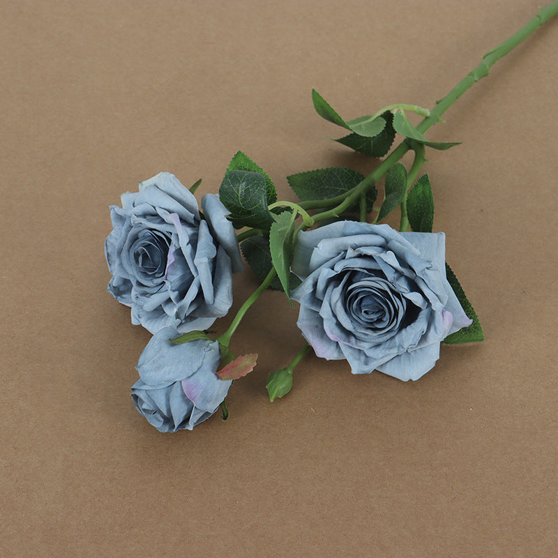 Künstliche Rosen in Ölmalerei-Optik, 54cm, realistisch, für Hochzeiten, Dekoration, Fotografie, 2er Set
