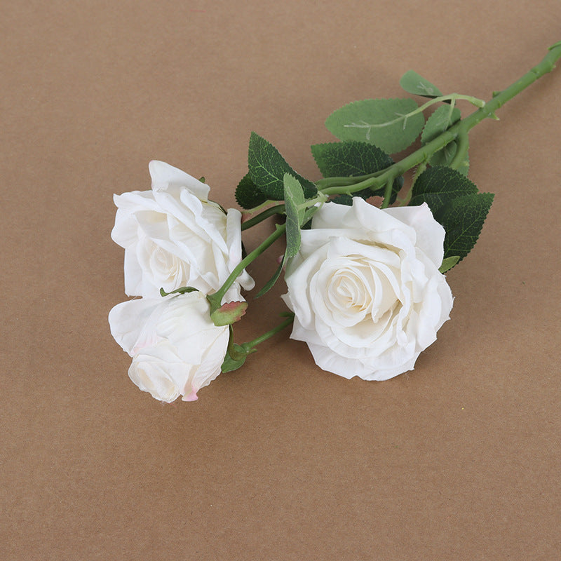 Künstliche Rosen in Ölmalerei-Optik, 54cm, realistisch, für Hochzeiten, Dekoration, Fotografie, 2er Set