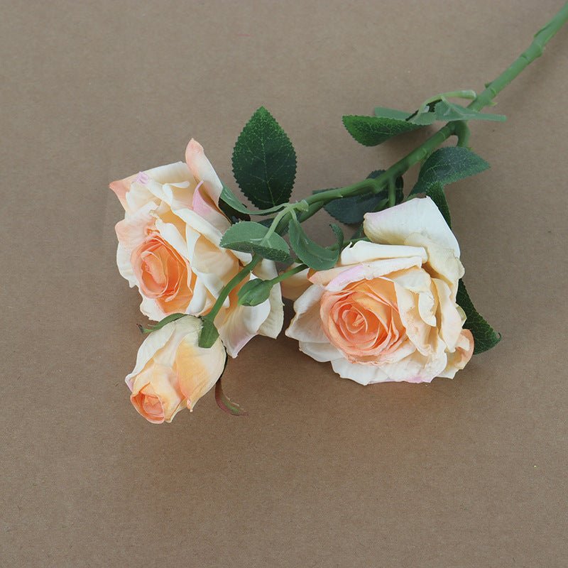 Künstliche Rosen in Ölmalerei-Optik, 54cm, realistisch, für Hochzeiten, Dekoration, Fotografie, 2er Set