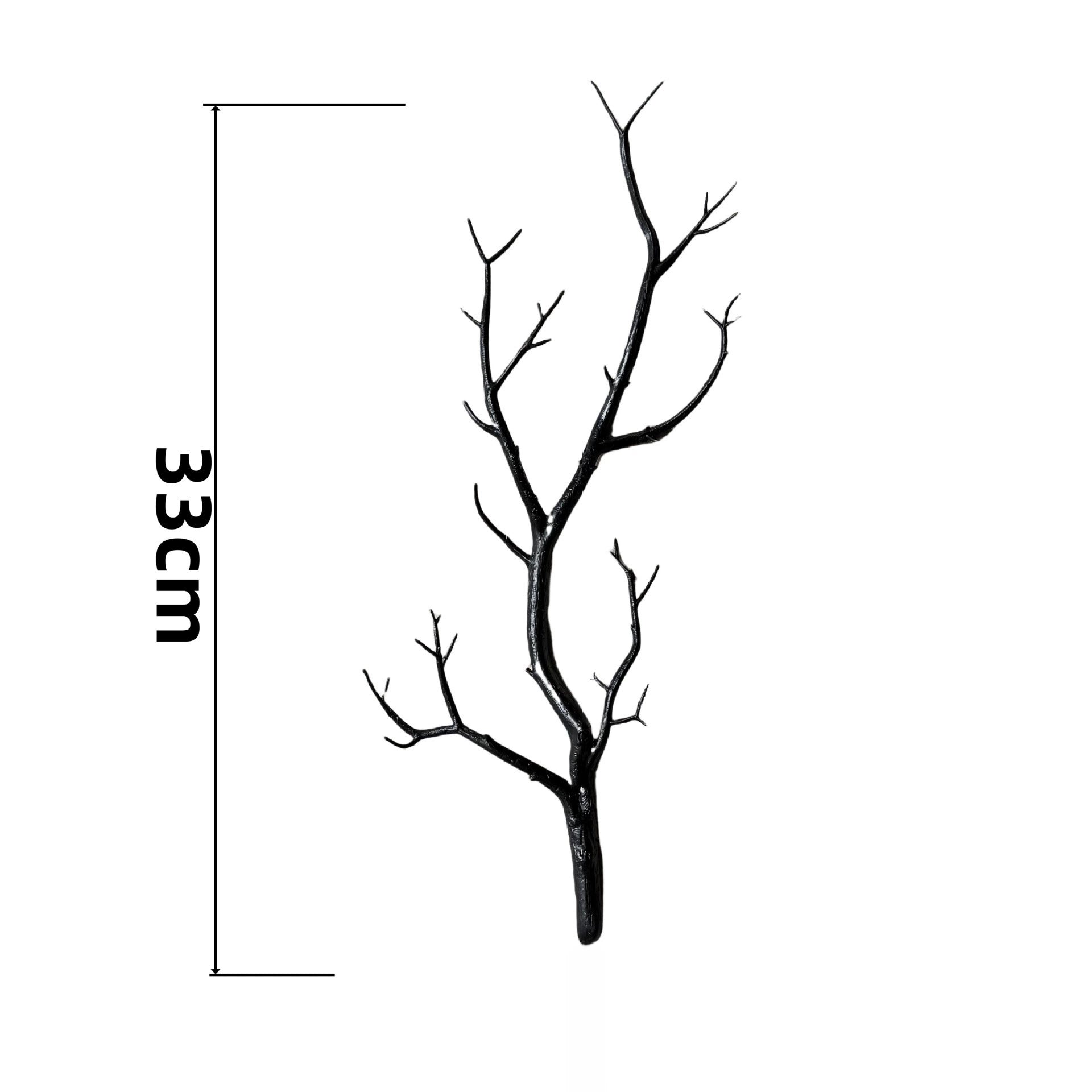 Schwarzer Zweig Kranz 43cm, realistisch, ideal für Halloween Deko, Hochzeiten, Events, Innenräume