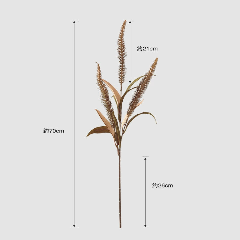 Künstliches Lampenputzergras 70 cm, Deko Fuchsschwanzgras in Herbstfarben, Täuschend Echte Kunstpflanze für Vase, Hochzeit, Gestecke, Raumdeko