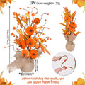 Künstlicher Herbstbaum 40 cm, Premium Tischdeko mit Kürbis, Ahorn & Beeren, Lebensechte Herbstdekoration für Erntedank, Gastronomie & Events