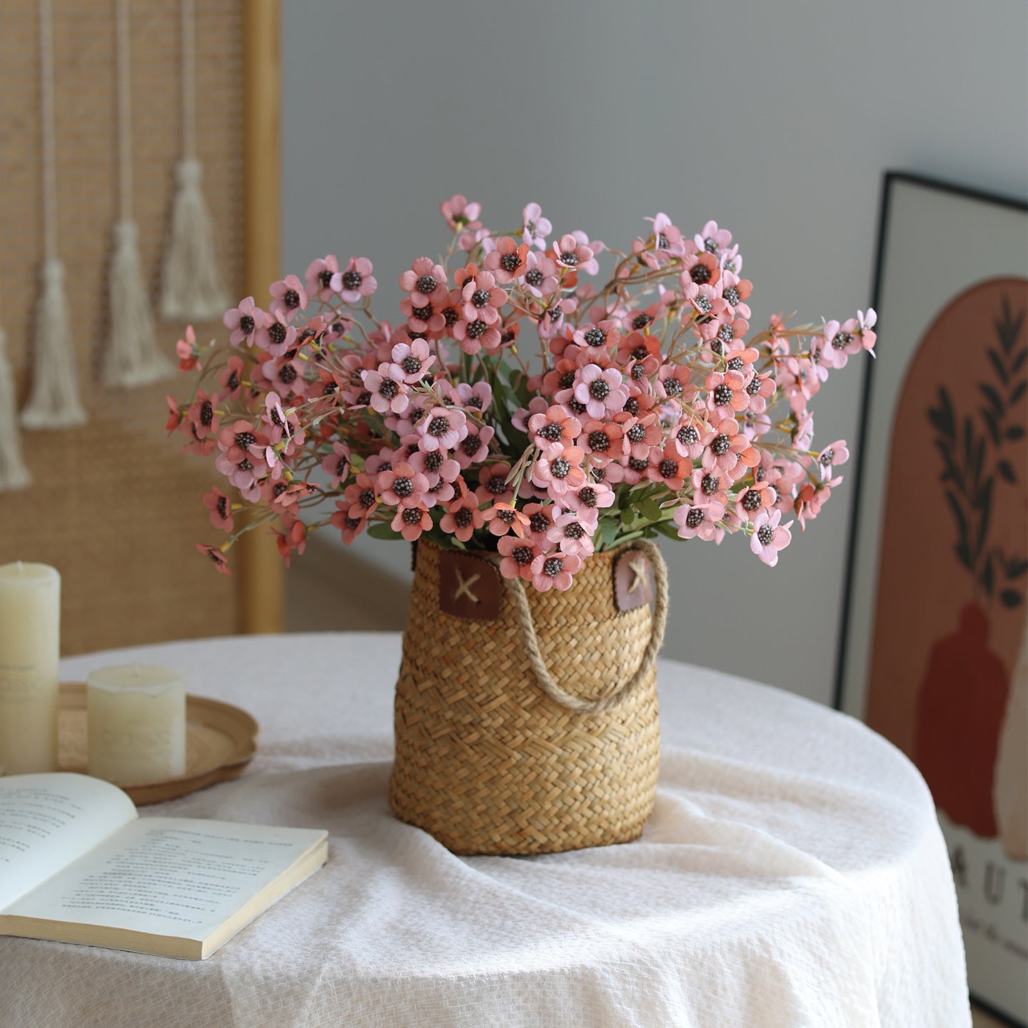 Künstliche Winterblüte 60 cm, realistisch, langlebig, ideal für Hochzeiten, Veranstaltungen, Dekoration