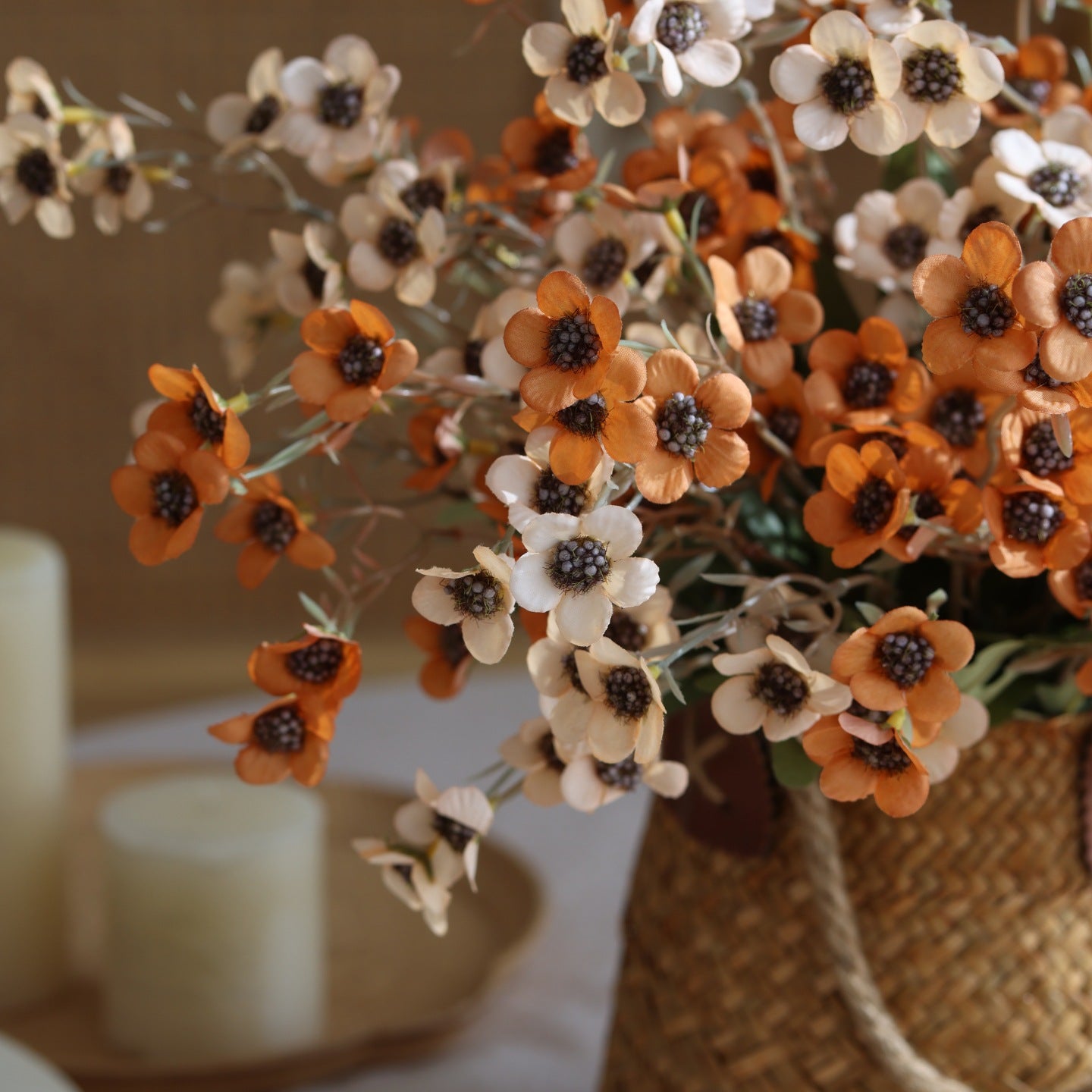 Künstliche Winterblüte 60 cm, realistisch, langlebig, ideal für Hochzeiten, Veranstaltungen, Dekoration