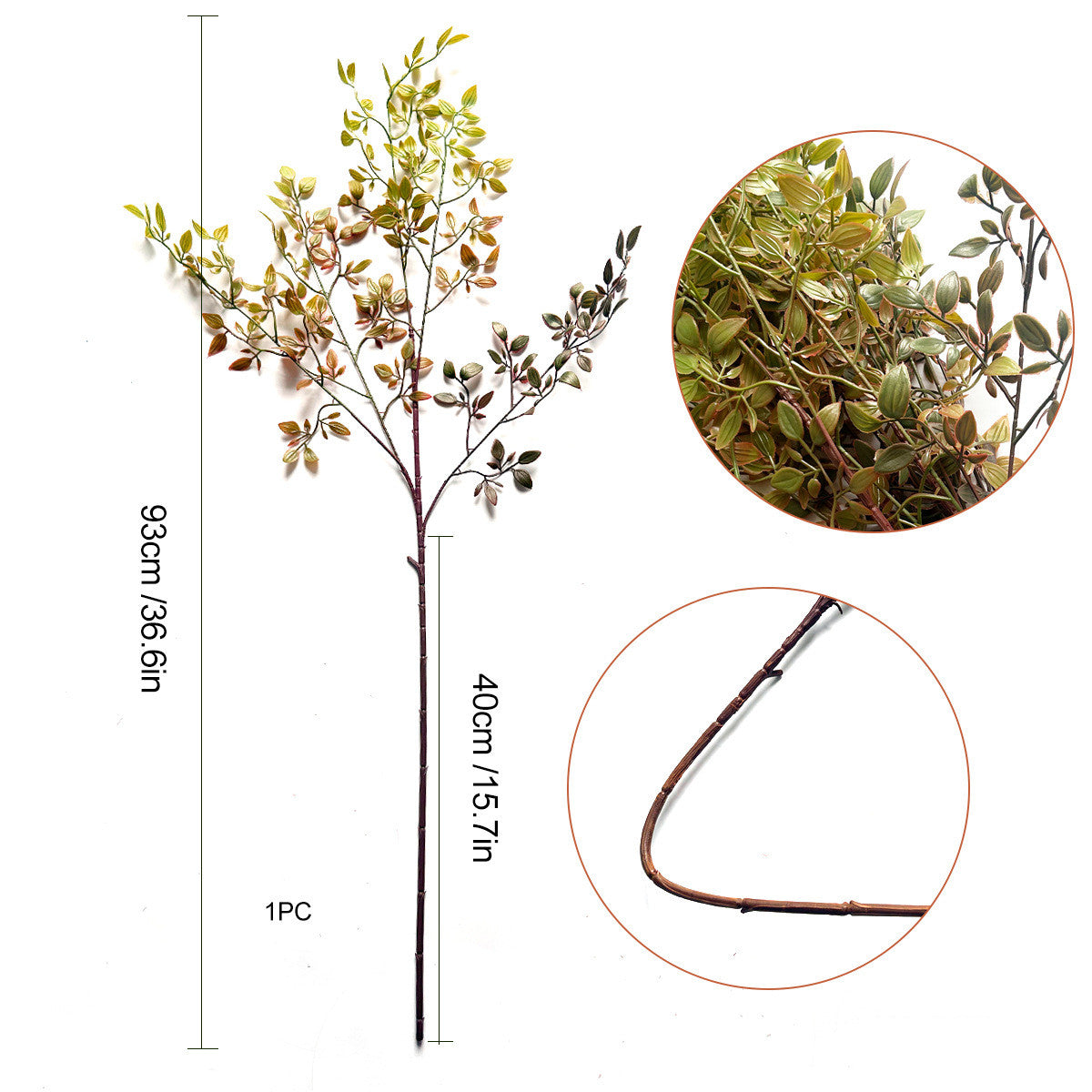 Künstliche Nandina Domestica 93 cm, realistische Optik, ideal für Hochzeiten, Veranstaltungen und Zuhause, langlebig, pflegeleicht, dekorativ