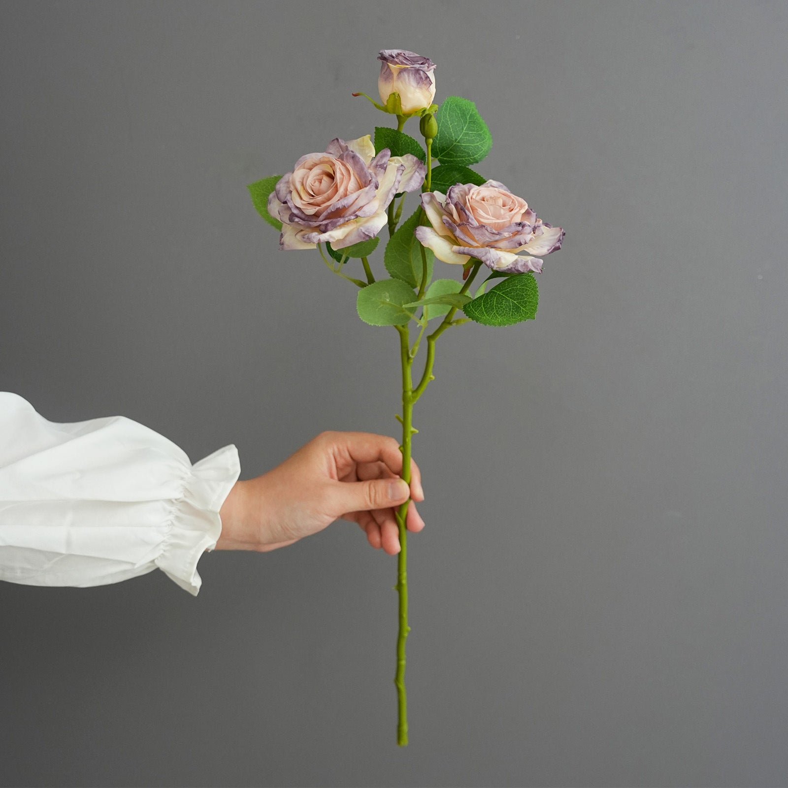 Faux-Blüten Rosenstrauß, 53 cm, realistisch, Vintage-Stil, Hochzeitsdekoration, Wohnaccessoire, Café, Restaurant, Einzelhandel