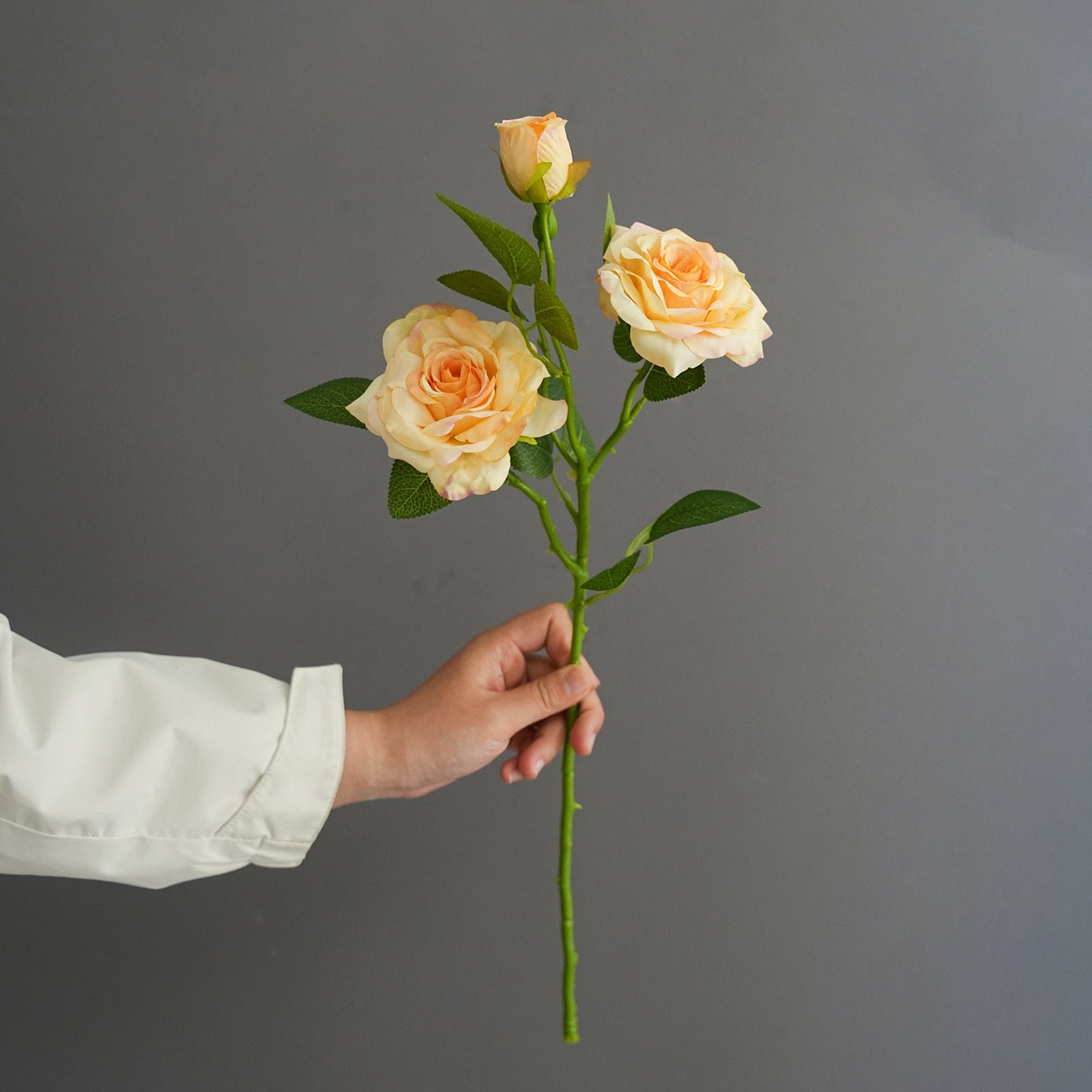 Faux-Blüten Rosenstrauß, 53 cm, realistisch, Vintage-Stil, Hochzeitsdekoration, Wohnaccessoire, Café, Restaurant, Einzelhandel