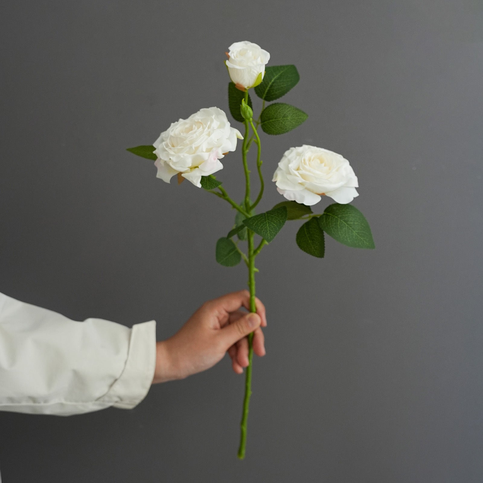 Faux-Blüten Rosenstrauß, 53 cm, realistisch, Vintage-Stil, Hochzeitsdekoration, Wohnaccessoire, Café, Restaurant, Einzelhandel