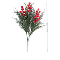 Künstliche Beeren Zweige (2er-Set, 36/31 cm), Realistischer Deko-Strauß mit roten Beeren für Vase, Herbst & Weihnachten, Gestecke