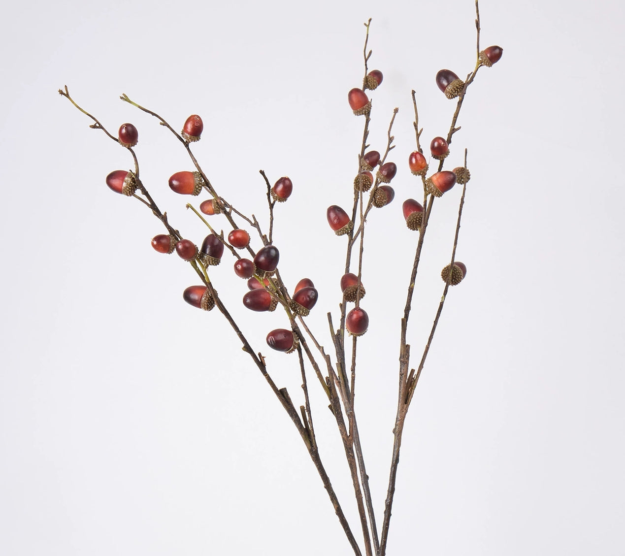Echte Berührung Herbstliche Kunstfrucht 74cm, Eichel-Dekoration, Orange, Grün, Dunkelbraun, Ideal für Hochzeiten, Cafés, Hotels, Einzelhandel