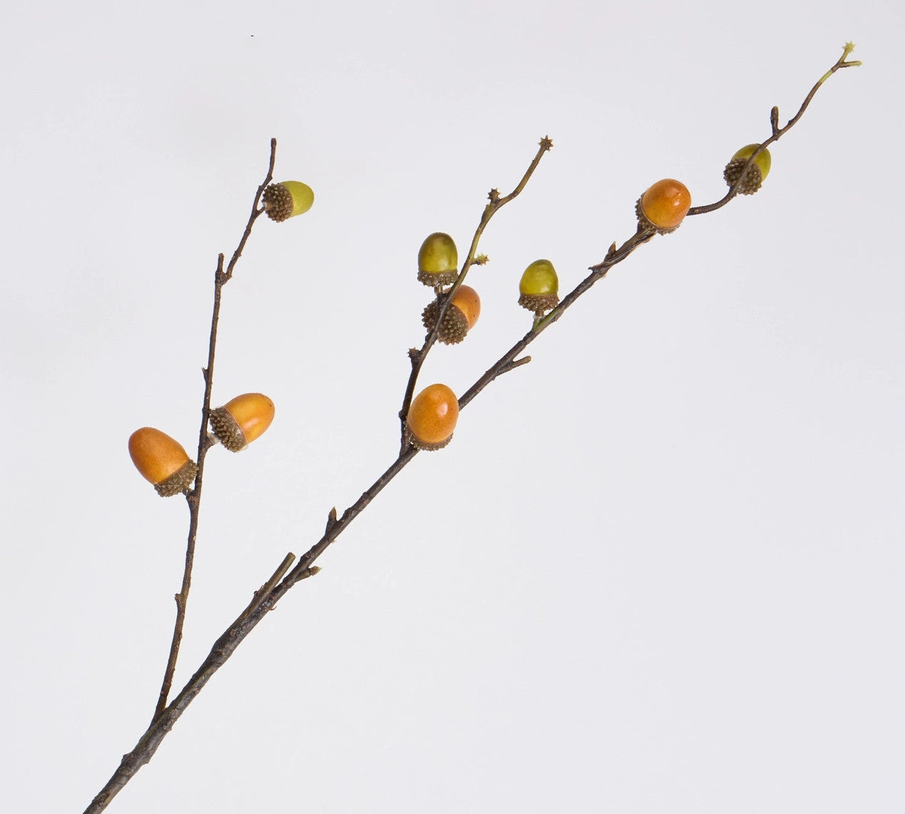Echte Berührung Herbstliche Kunstfrucht 74cm, Eichel-Dekoration, Orange, Grün, Dunkelbraun, Ideal für Hochzeiten, Cafés, Hotels, Einzelhandel