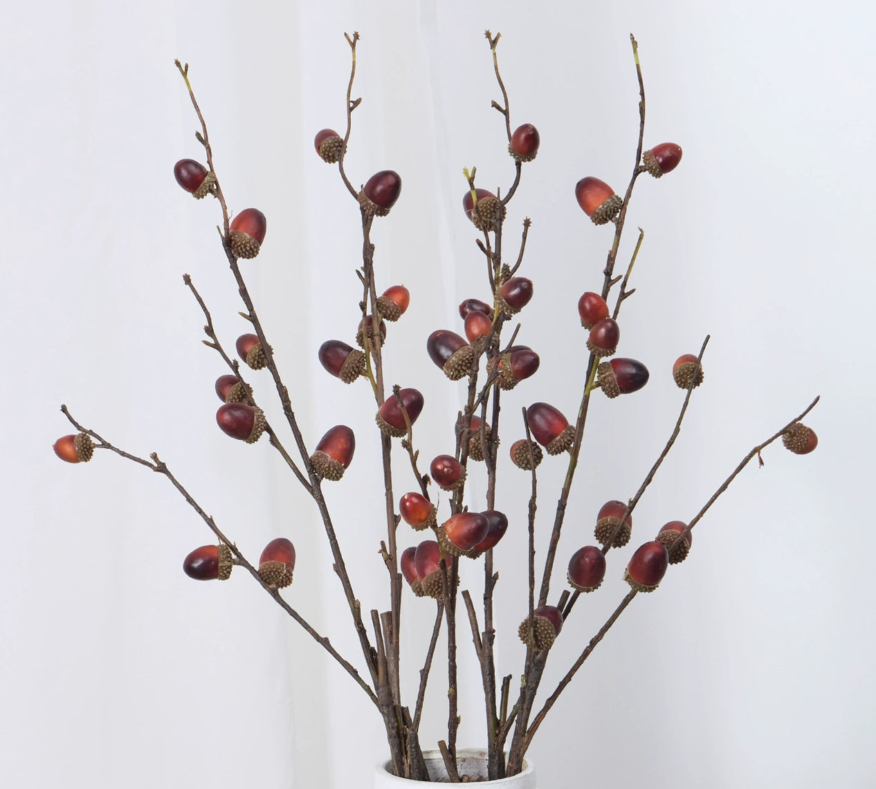 Echte Berührung Herbstliche Kunstfrucht 74cm, Eichel-Dekoration, Orange, Grün, Dunkelbraun, Ideal für Hochzeiten, Cafés, Hotels, Einzelhandel