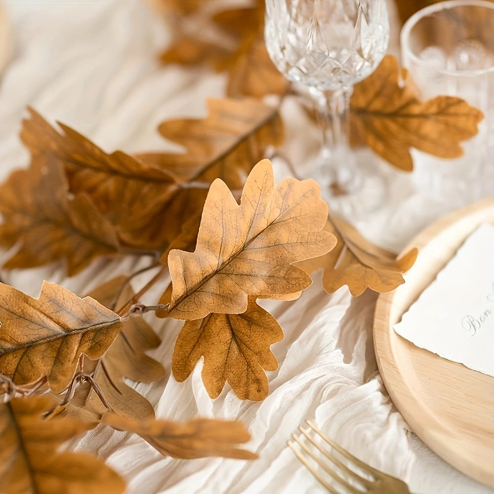 Künstliche Chrysanthemen-Girlande, 245 cm lange Blätterranke, Täuschend echt für Herbstdeko, Hochzeit, Gastronomie & Eventfloristik