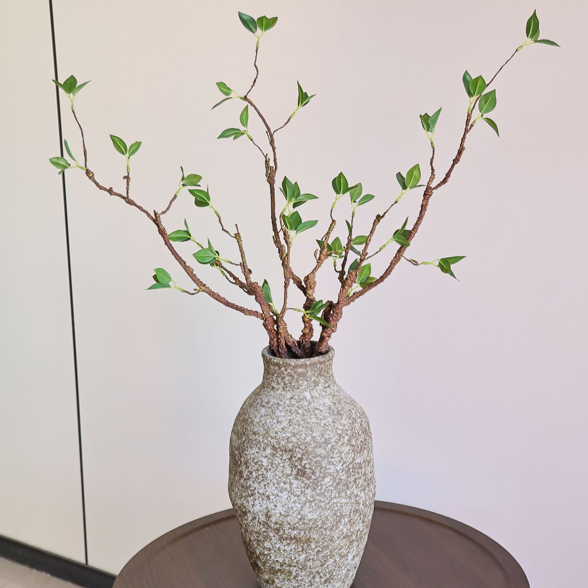 Hochwertige Kunstpflanze mit grünen Blättern, 84 cm, täuschend echt, ideal für Hochzeiten, Cafés und Wohnraumdekoration, pflegeleicht, langlebig