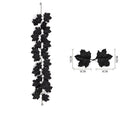 Künstliche schwarze Ahornblätter Ranken, 100cm, 180cm, 200cm, langlebig und realistisch, ideal für Hochzeiten, Dekoration, Einzelhandel, Cafés