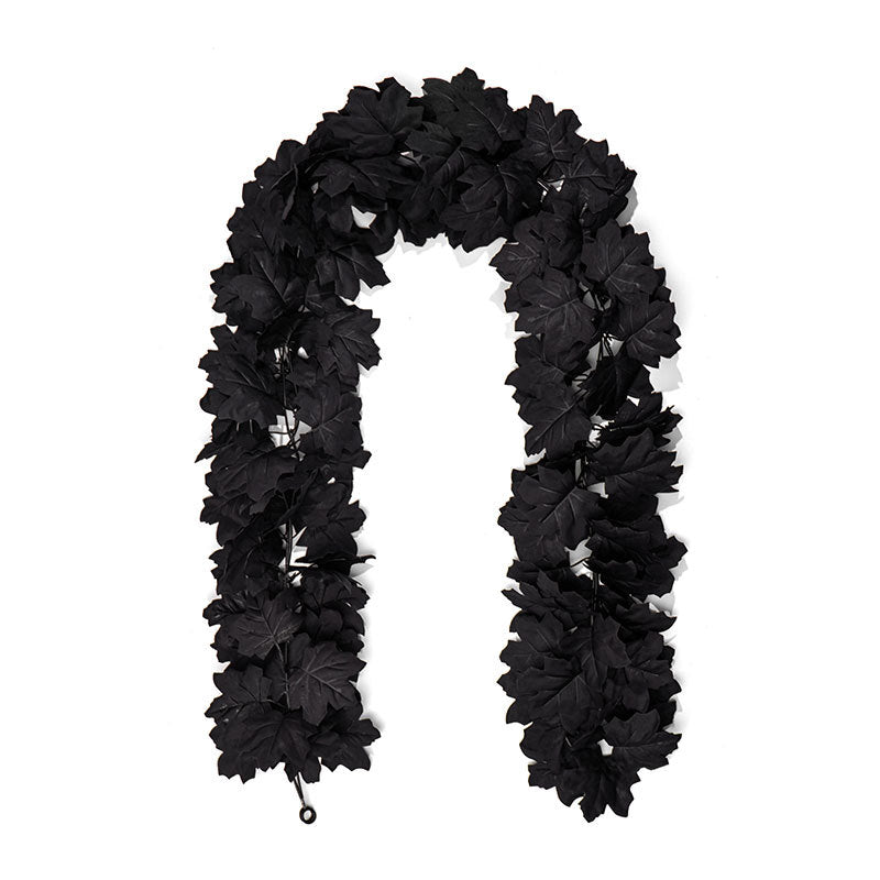 Künstliche schwarze Ahornblätter Ranken, 100cm, 180cm, 200cm, langlebig und realistisch, ideal für Hochzeiten, Dekoration, Einzelhandel, Cafés