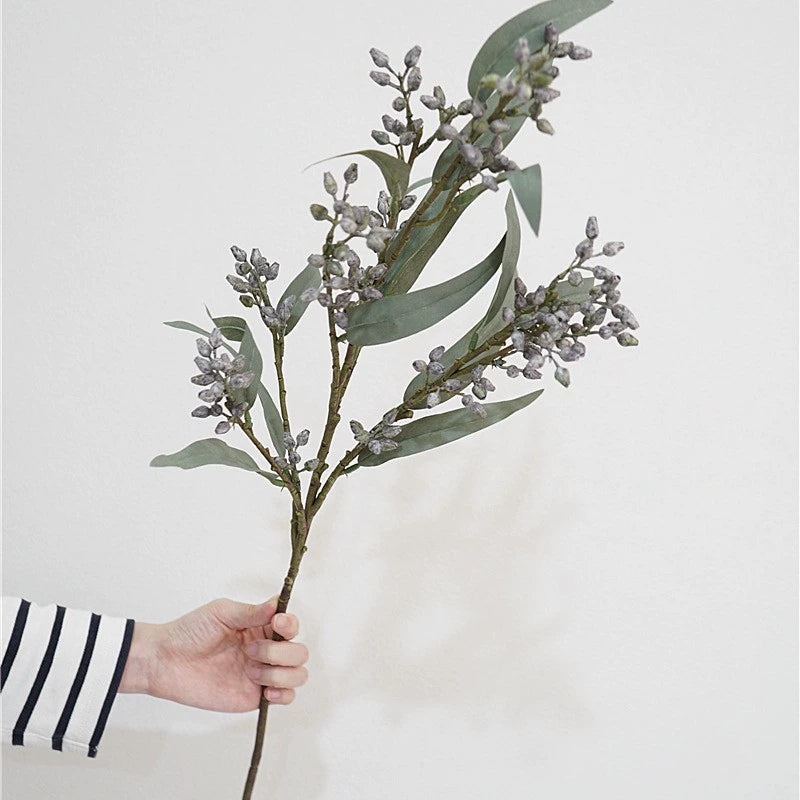 Eukalyptusfrucht 76cm, hochwertige Kunstpflanze, realistische Optik, ideal für Hochzeiten, Cafés, Einzelhandel, langlebige Dekoration