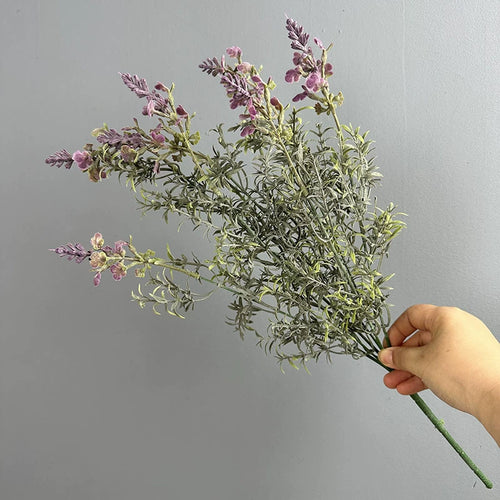 2er Set Lavendel Kunstblumen 53 cm, realistische Optik, ideal für Hochzeiten, Innendekoration, Cafés, Hotels
