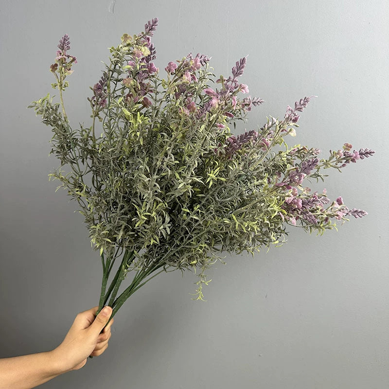 2er Set Lavendel Kunstblumen 53 cm, realistische Optik, ideal für Hochzeiten, Innendekoration, Cafés, Hotels