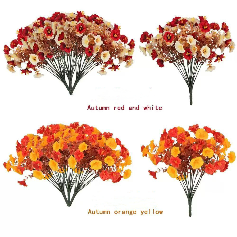 16 Köpfe Herbst-Knöterich, 35 cm, hochwertige Kunstblumen, ideal für Hochzeiten, Cafés, Innenräume, langlebig und pflegeleicht