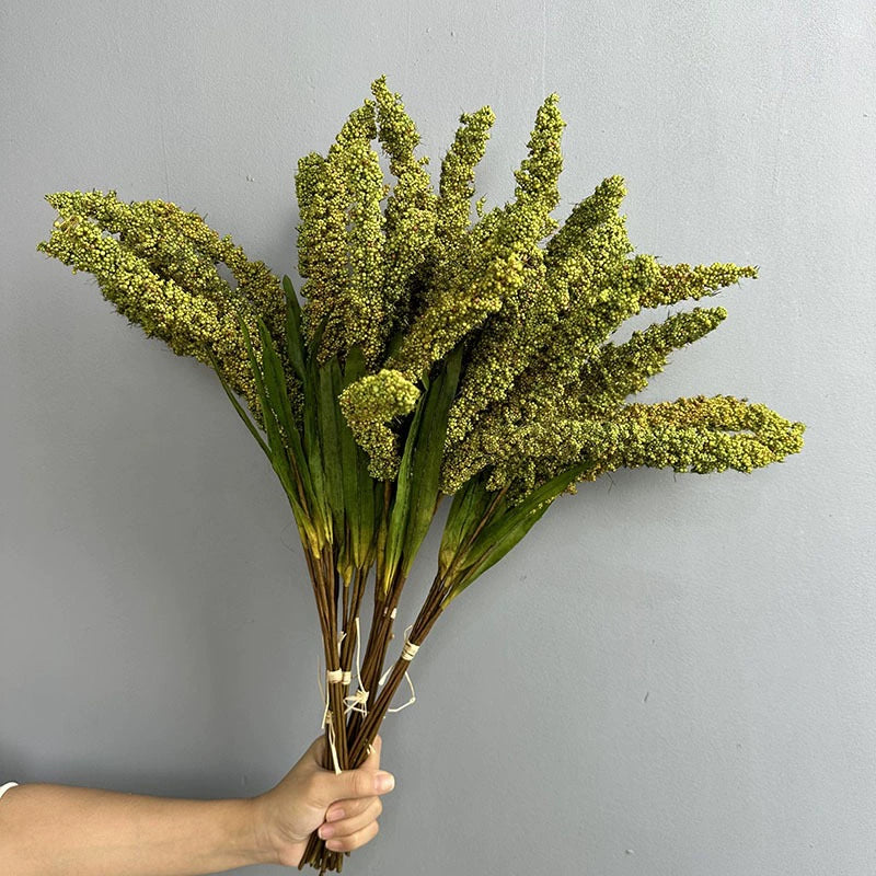 Künstliche Getreideähren 53cm, realistische Deko in Orange, Grün, Gelb, ideal für Hochzeiten, Cafés, Einzelhandel
