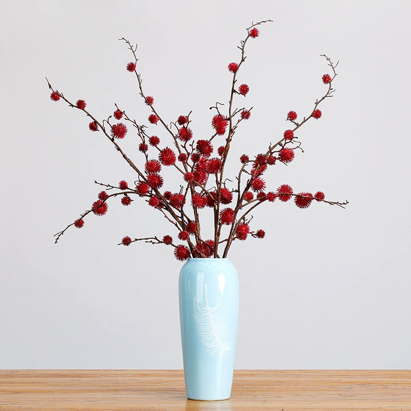 Künstliche Fruchtkugel aus Rizinus, 100cm, realistische Optik, gelb, grün, rot, ideal für Hochzeiten, Cafés, Einzelhandel