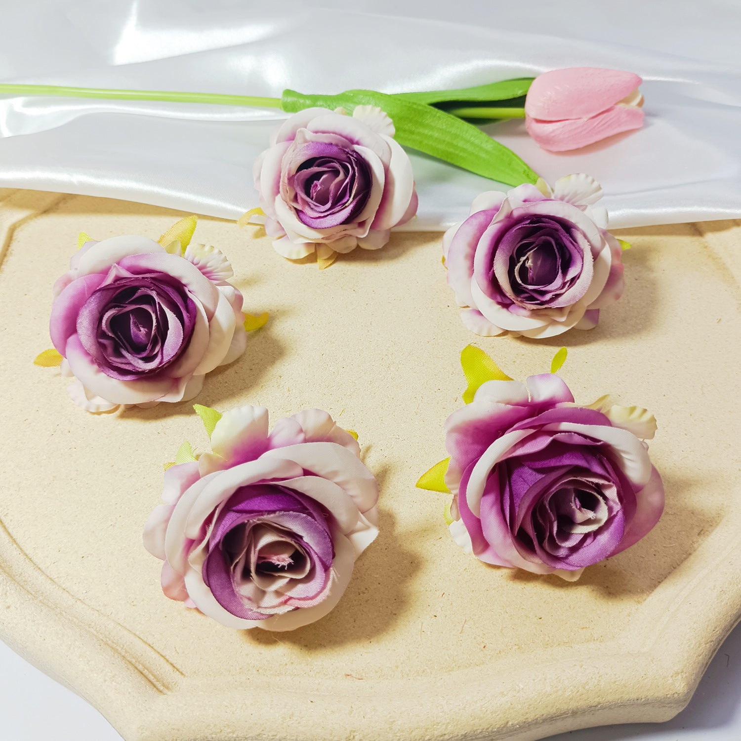 5 cm Hochwertige Kunstrosen, Realistische Seidenblumen, Ideal für Hochzeiten, DIY-Geschenkverpackung, Floristik, Dekoration